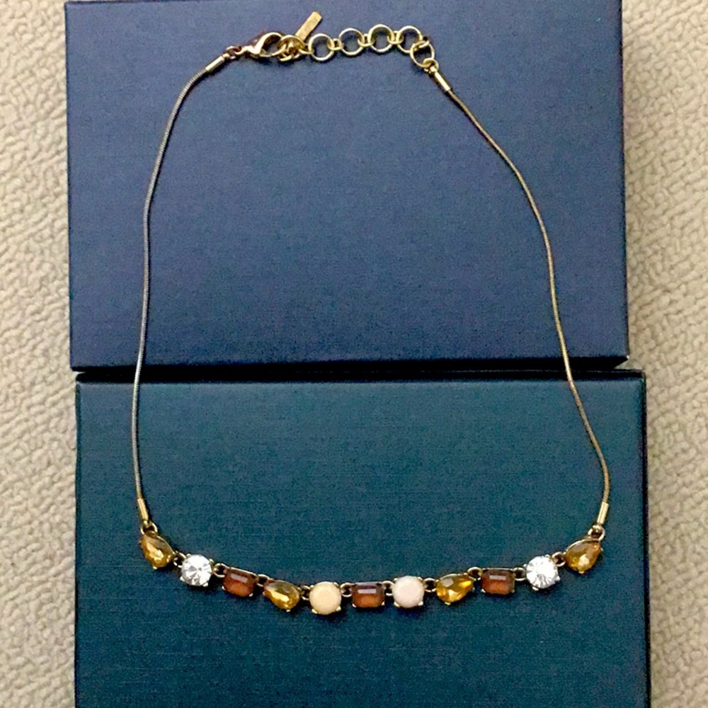Nine west necklace medley color in natural tan cream and brown